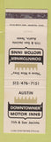 Matchbook Cover - Downtowner Motor Inns Austin TX WEAR