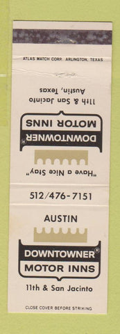 Matchbook Cover - Downtowner Motor Inns Austin TX WEAR