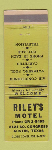 Matchbook Cover - Riley's Motel Austin TX