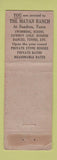 Matchbook Cover - Mayan Guest Ranch Bandera TX POOR STRIKER