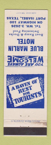 Matchbook Cover - Blue Marlin Motel Port Isabel TX