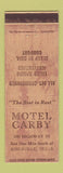 Matchbook Cover - Motel Carby Kingsville TX