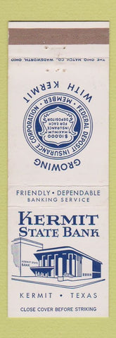 Matchbook Cover - Kermit State Bank TX