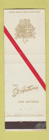 Matchbook Cover - St Anthony Hotel San Antonio TX