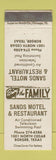 Matchbook Cover - Sands Motel Restaurant Borger TX