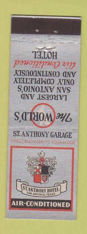Matchbook Cover - St Anthony Hotel San Antonio TX