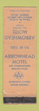 Matchbook Cover - Arrowhead Motel Burnet TX WORN