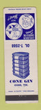 Matchbook Cover - Cone Gin Cone TX cotton