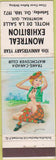 Matchbook Cover - Montreal Exhibition Match Club QC pinup WEAR