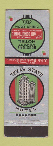 Matchbook Cover - Texas State Hotel Houston TX