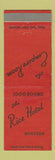 Matchbook Cover - Rice Hotel Houston TX