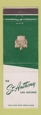 Matchbook Cover - St Anthony Hotel San Antonio TX