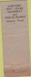 Matchbook Cover - Vienna Restaurant Atlantic City NJ