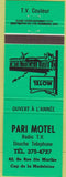 Matchbook Cover - Pari Motel Cap de la Madeline