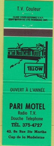 Matchbook Cover - Pari Motel Cap de la Madeline