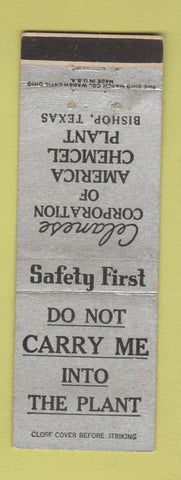 Matchbook Cover - Celanese Corp of America Chemical Plant Bishop TX