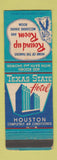 Matchbook Cover - Texas State Hotel Houston TX Round Up Room WEAR