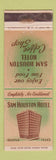 Matchbook Cover - Sam Houston Hotel Houston TX WEAR
