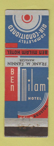 Matchbook Cover - Hotel Ben Milam Houston TX