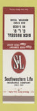 Matchbook Cover - Southwestern Life Insurance Dick Russell Houston TX