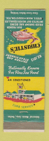 Matchbook Cover - Christie's Restaurant Houston TX