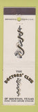 Matchbook Cover - Doctors' Club Houston TX