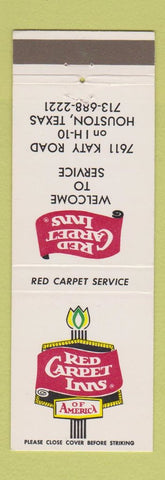 Matchbook Cover - Red Carpet Inns Houston TX