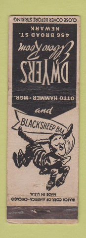 Matchbook Cover - Dwyers Elbow Room Newark NJ? WORN