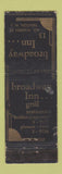 Matchbook Cover - Broadway Inn Trenton NJ WORN