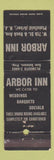 Matchbook Cover - Arbor Inn Plainfield NJ