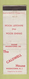 Matchbook Cover - Caldwell House Woodstown NJ WEAR