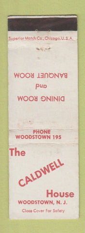 Matchbook Cover - Caldwell House Woodstown NJ WEAR