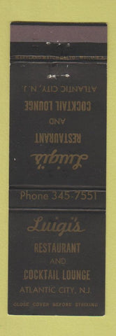 Matchbook Cover - Luigi's Restaurant Atlantic City NJ