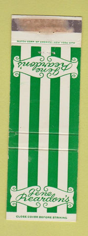 Matchbook Cover - Gene Reardon's Trench's Neptune Inn Atlantic City NJ WORN