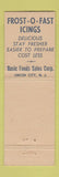 Matchbook Cover - Frost O Fast Icing Base Union City NJ Basic Food Sales
