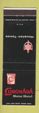 Matchbook Cover - Coronada Motor Hotel Houston TX