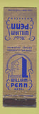 Matchbook Cover - Hotel William Penn Houston TX WEAR