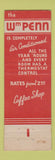 Matchbook Cover - Hotel William Penn Houston TX WEAR