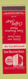 Matchbook Cover - Sam Houston Hotel Houston TX RED #1