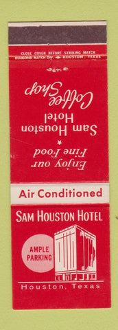 Matchbook Cover - Sam Houston Hotel Houston TX RED #1