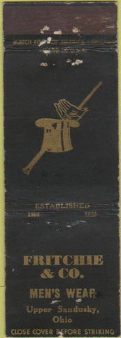 Matchbook Cover - Fritchie Men's Wear Upper Sandusky OH WEAR