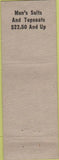 Matchbook Cover - Fritchie Men's Wear Upper Sandusky OH WEAR