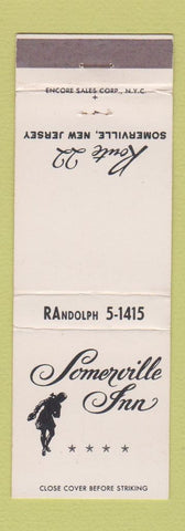 Matchbook Cover - Somerville Inn NJ