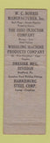 Matchbook Cover - Henry Paris OIC Valves Houston TX