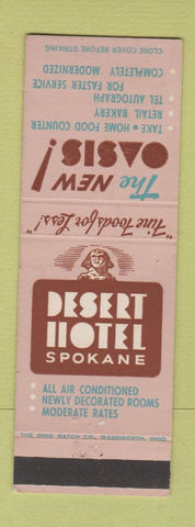 Matchbook Cover - Desert Hotel Spokane WA Oasis
