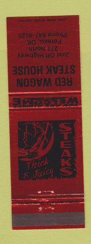 Matchbook Cover - Red Wagon Steak House Poteau OK