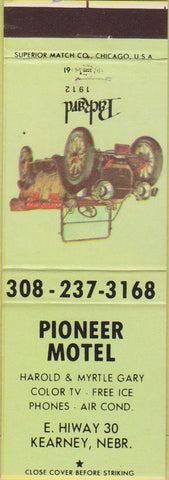 Matchbook Cover - Pioneer Motel Kearney NE