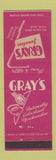 Matchbook Cover - Gray's Jewelry Tulsa OK