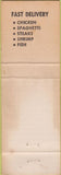 Matchbook Cover - Jim Mary's Pizza Green Bay WI WEAR peach