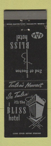 Matchbook Cover - Bliss Hotel Tulsa OK